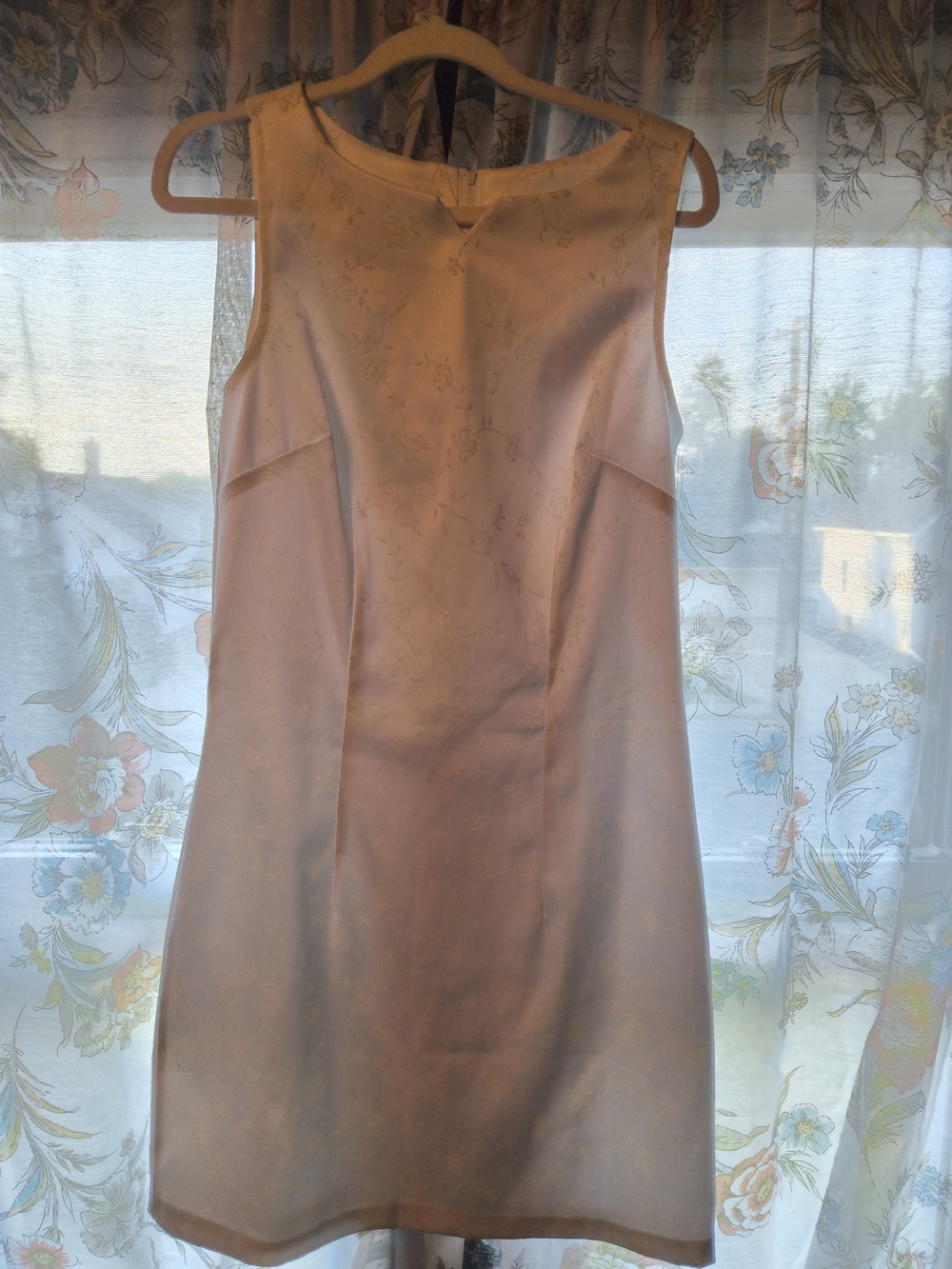 Vintage~ Y2K Elegant Sleeveless White Floral Sheath Dress